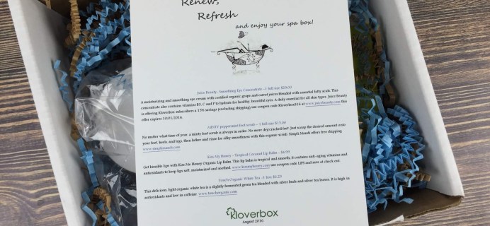 Kloverbox August 2016 Subscription Box Review & Coupon