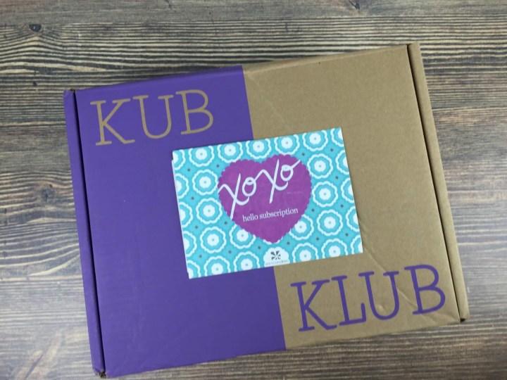 Kub Klub August 2016 box