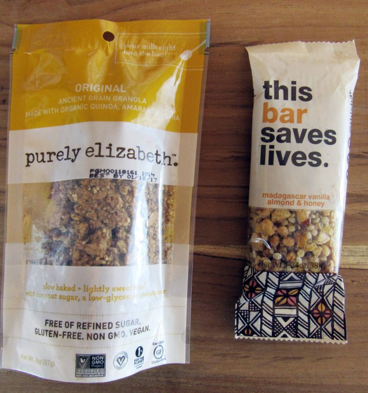Purely Elizabeth Ancient Granola and This Bar Saves Lives