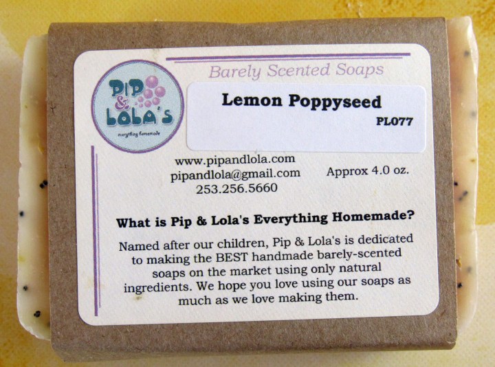 Lemon Poppyseed Soap- Front