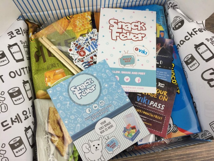 Snack Fever Binge Box August 2016 unboxed