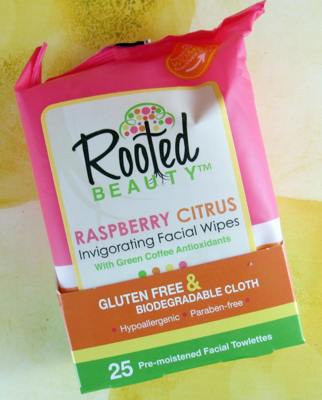 Rooted Beauty Raspberry Citrus Invigorating facial Wiped