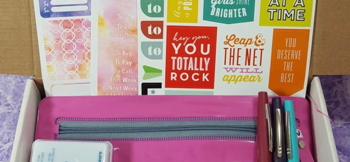 Planner Packs August 2016 Subscription Box Review & Coupon