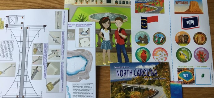 Little Passports USA September 2016 Subscription Box Review + Coupon – North Carolina & Wyoming