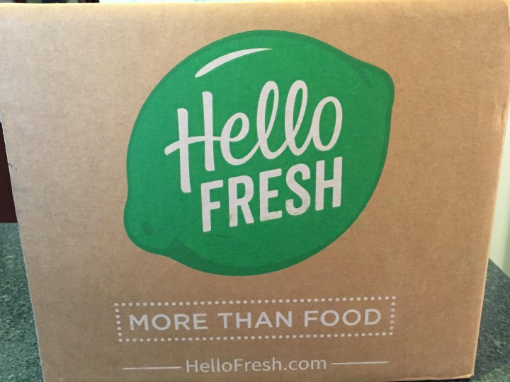 Hello Fresh Vegetarian August 2016 box