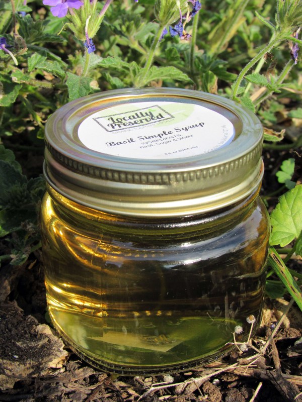 Locally Preserved Basil Simple Syrup