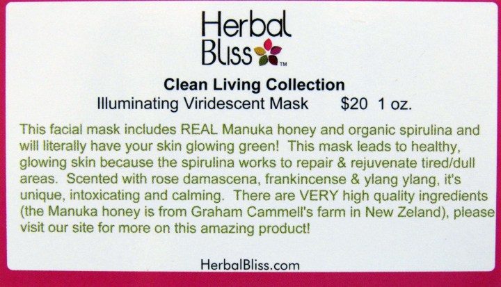 Clean Living Collection Illuminating Iridescent Mask
