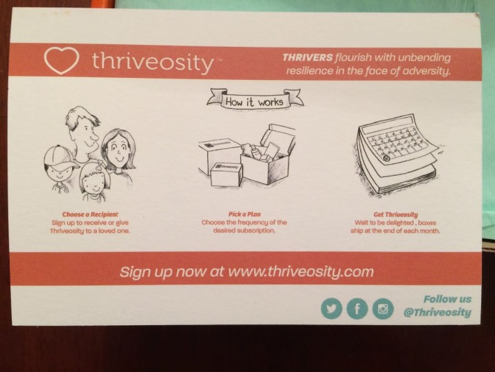 Card with information describing how to sign up for the program
