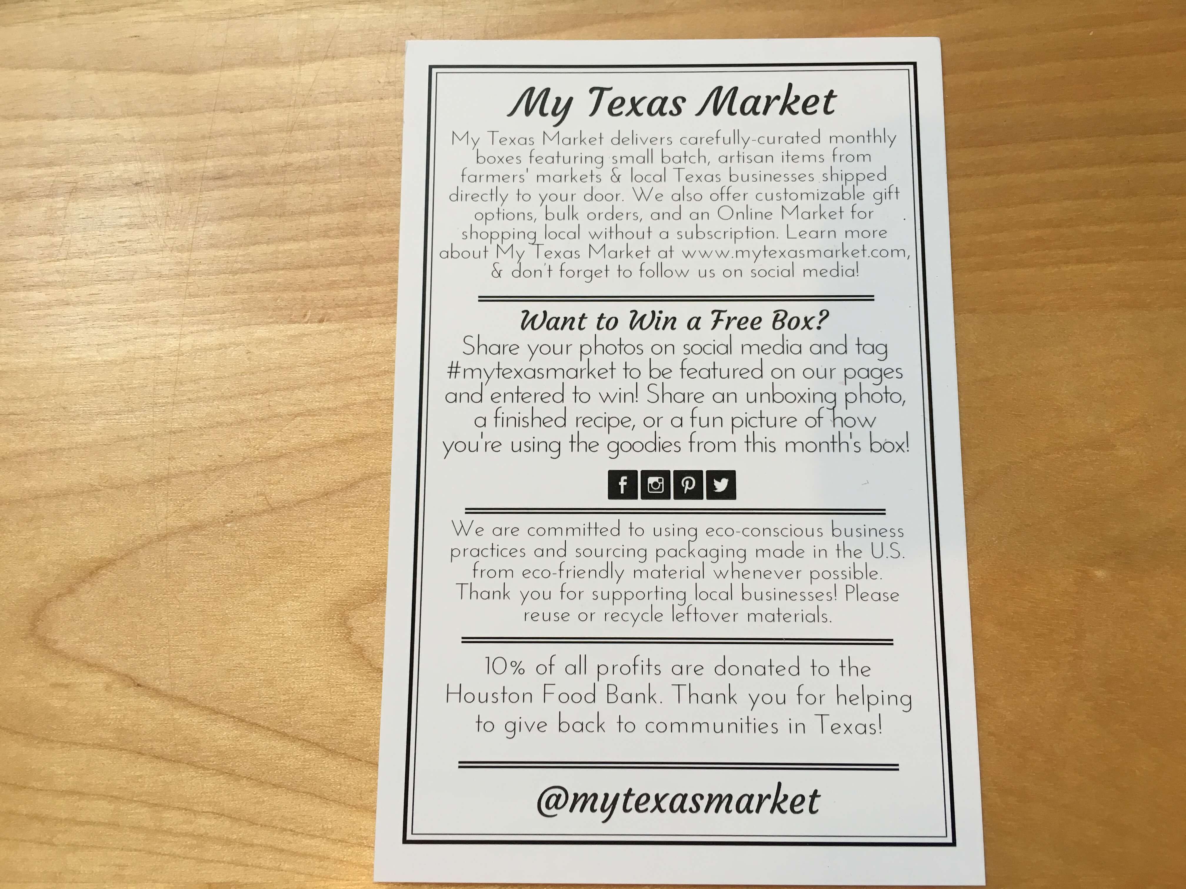 My Texas Market September 2016 Subscription Box Review & Coupon - Hello