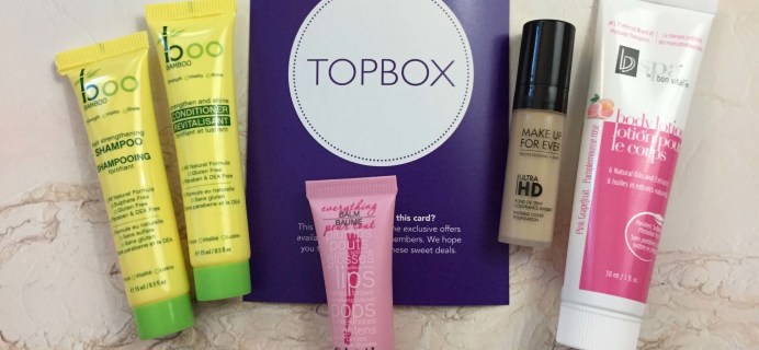 Topbox September 2016 Subscription Box Review