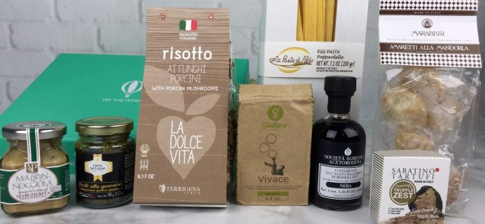 Try The World Box September 2016 Subscription Box Review – Italy
