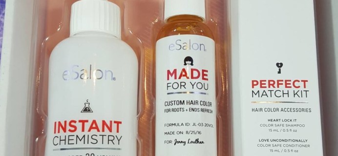 September 2016 eSalon Custom Hair Color Subscription Review + Coupon