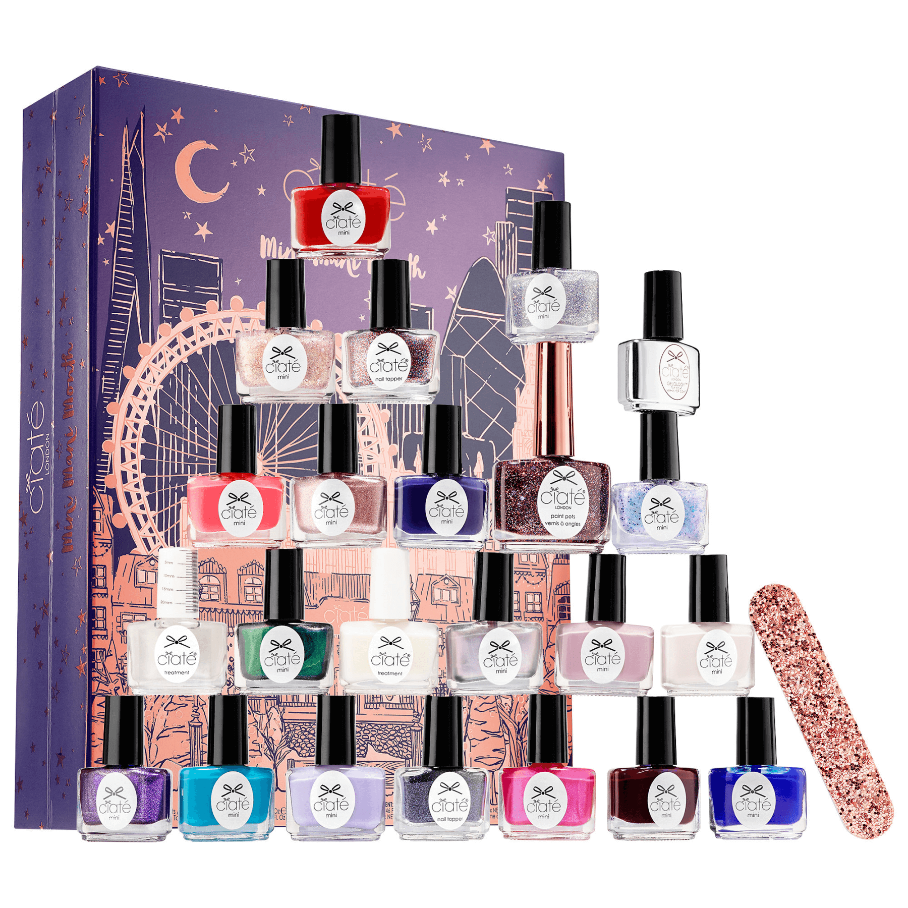 Advent calendar sephora. Косметика Ciate London. Набор лаков Ciate. Лак Ciate набор мини. Подарочный набор лаков для ногтей.