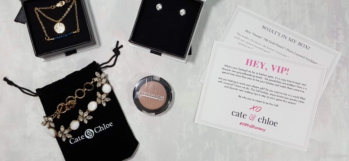 Cate & Chloe VIP Jewelry Subscription Box Review and Coupon – October 2016