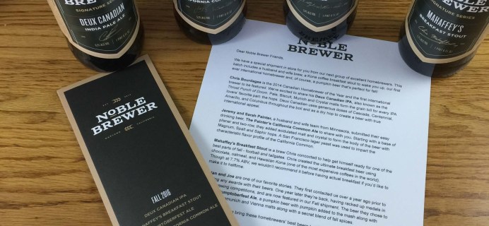 Noble Brewer Subscription Box Review + Coupon – Fall 2016