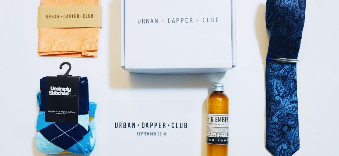 Urban Dapper Club Subscription Box September 2016 Review + Coupon