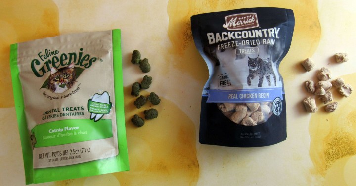 Greenies Dental Treats and Merrick Backcountry Freeze Dried Raw Treats