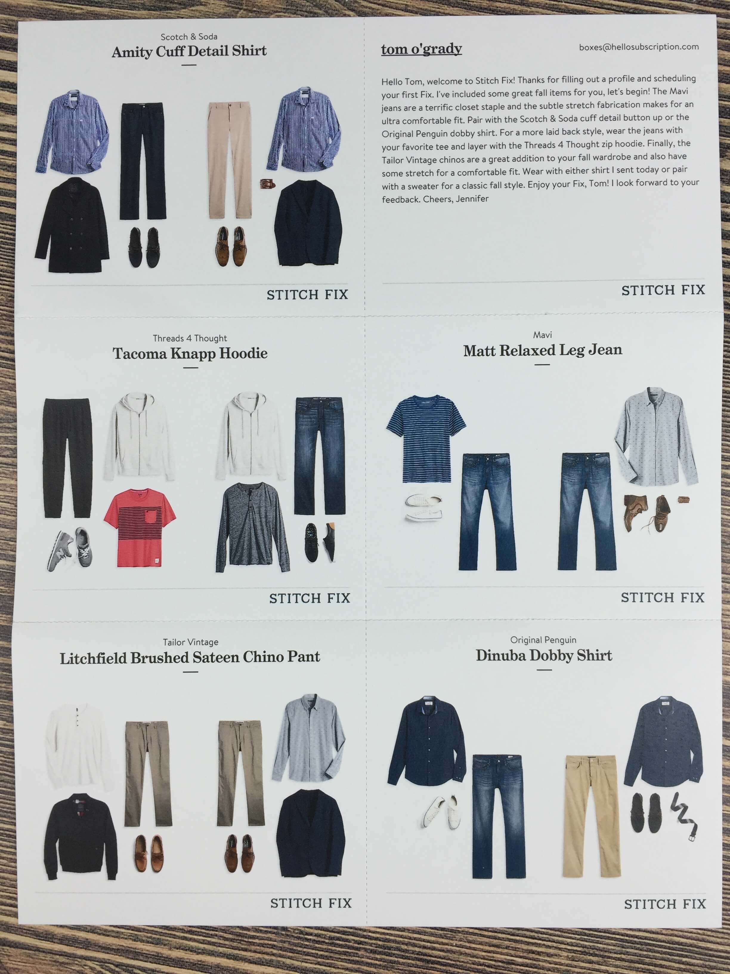 Stitch Fix Men October 2016 Review - Hello Subscription