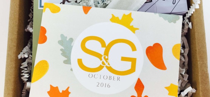 S&G Beauty Box October 2016 Subscription Box Review + Coupon