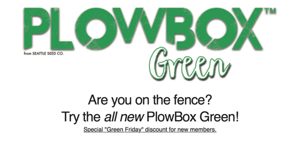 PlowBox Green MicroGreens Subscription Box Cyber Monday Deal – Free Box or 20% Off!