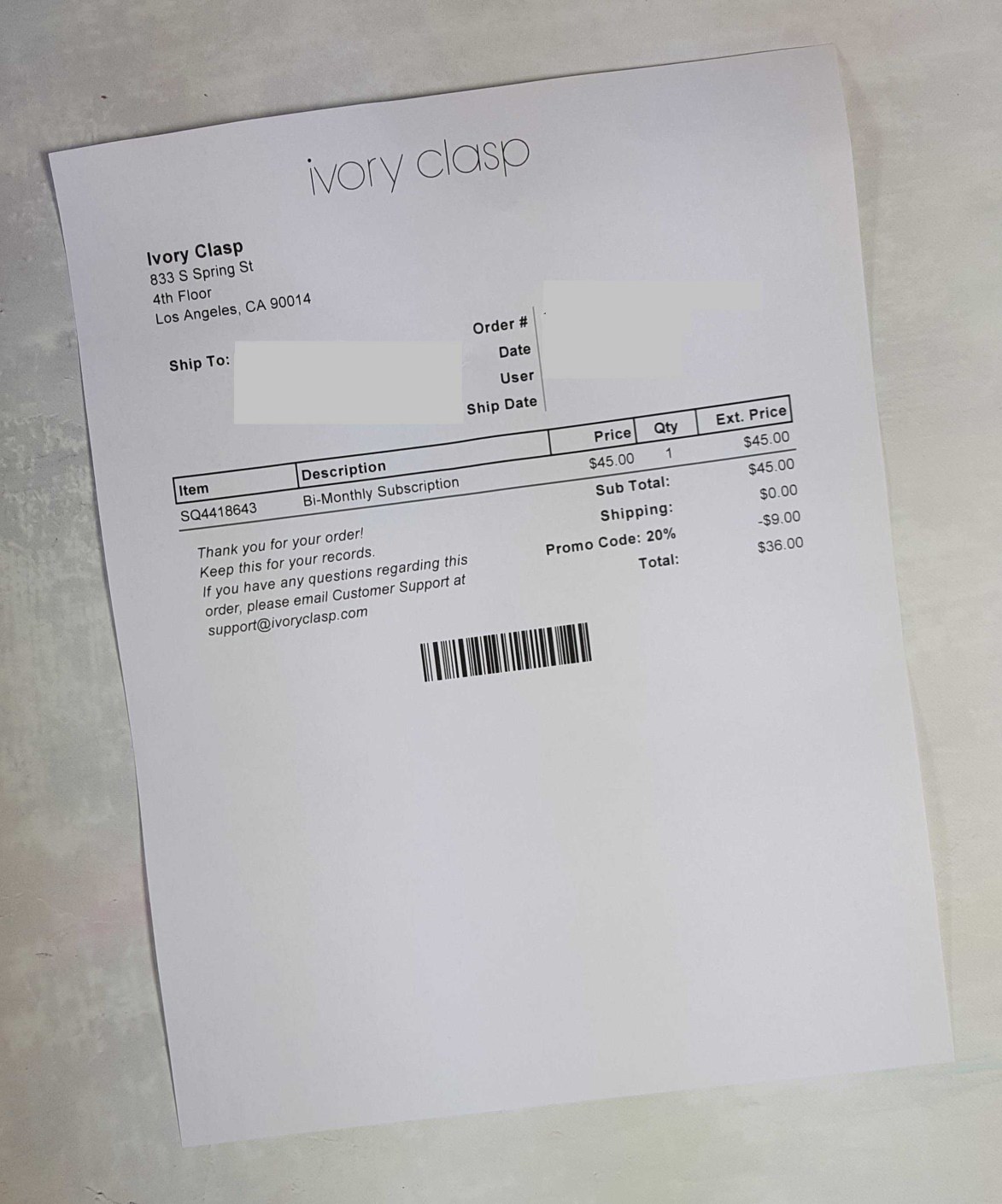 Ivory Clasp Subscription Box Review + Coupon October 2016 Hello