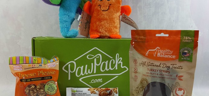 PawPack Dog Subscription Box Review + Coupon – October 2016