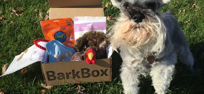 Barkbox November 2016 Subscription Box Review + Coupon