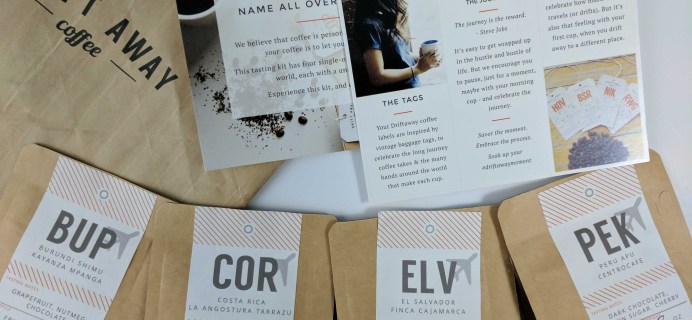 Drift Away Coffee Subscription Review – October 2016