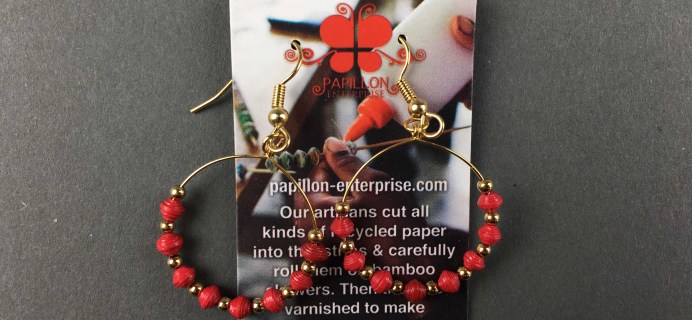 Fair Trade Friday Earring of the Month November 2016 Subscription Box Review