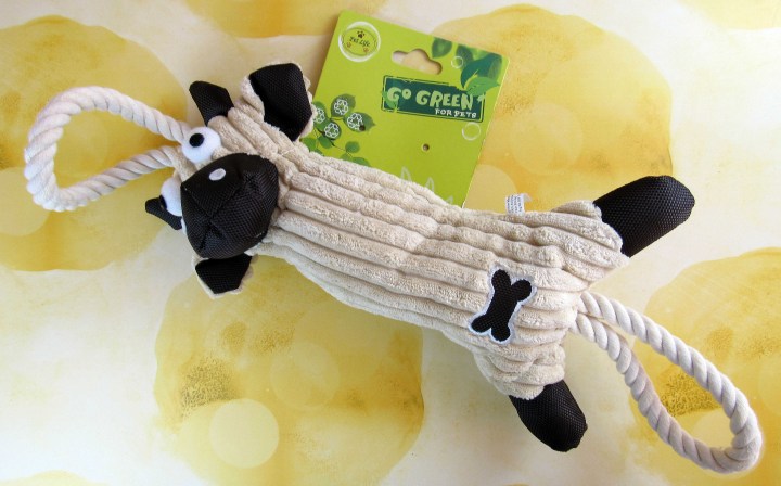 Pet Natural Jute Rope Plush Cow Toy