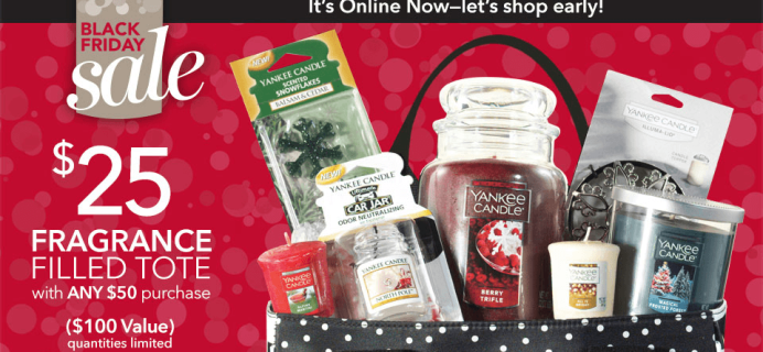 Yankee Candle Black Friday Tote Available Now! $25 With $50 Purchase!