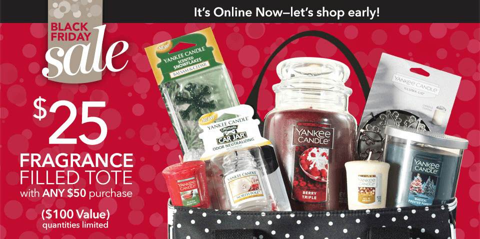 Yankee Candle Black Friday Tote Available Now! $25 With $50 Purchase ...