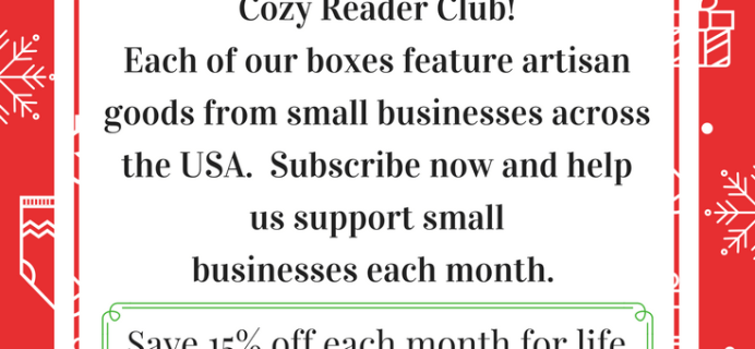 Cozy Reader Club Cyber Monday Deal – 15% Off For Life!