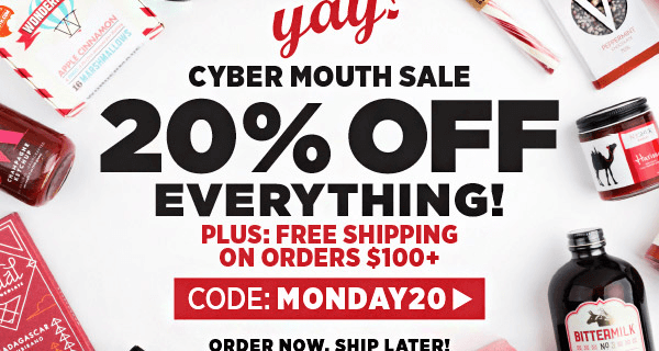 Mouth.com Cyber Monday Sale – 20% Off Monthly Boxes + Everything In Shop!