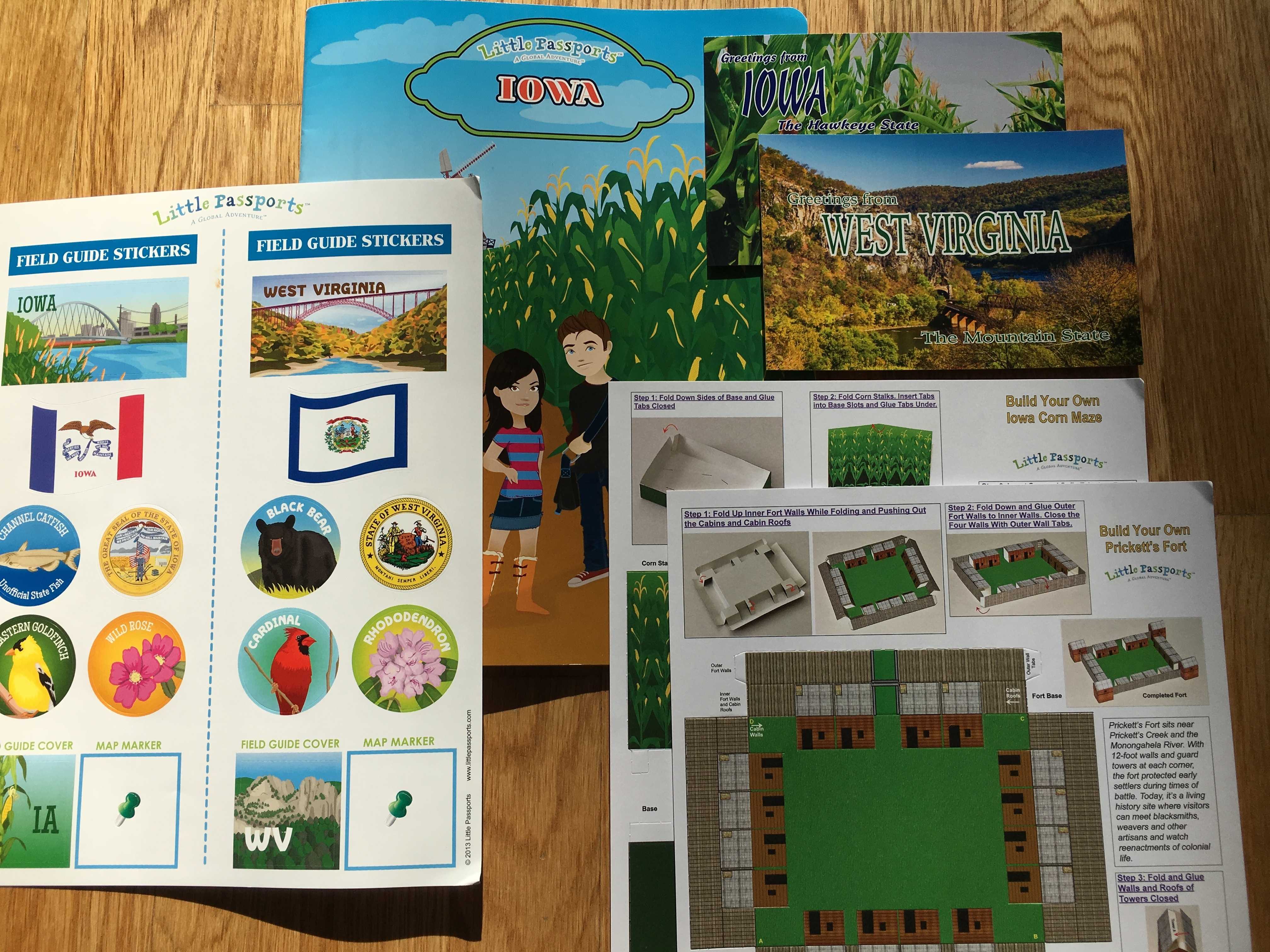 Little Passports USA November 2016 Subscription Box Review + Coupon - Iowa & West Virginia ...