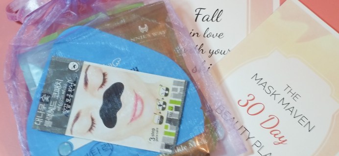 Beauteque Mask Maven November 2016 Subscription Box Review + Coupon