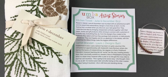 Umba Box November 2016 Subscription Box Review