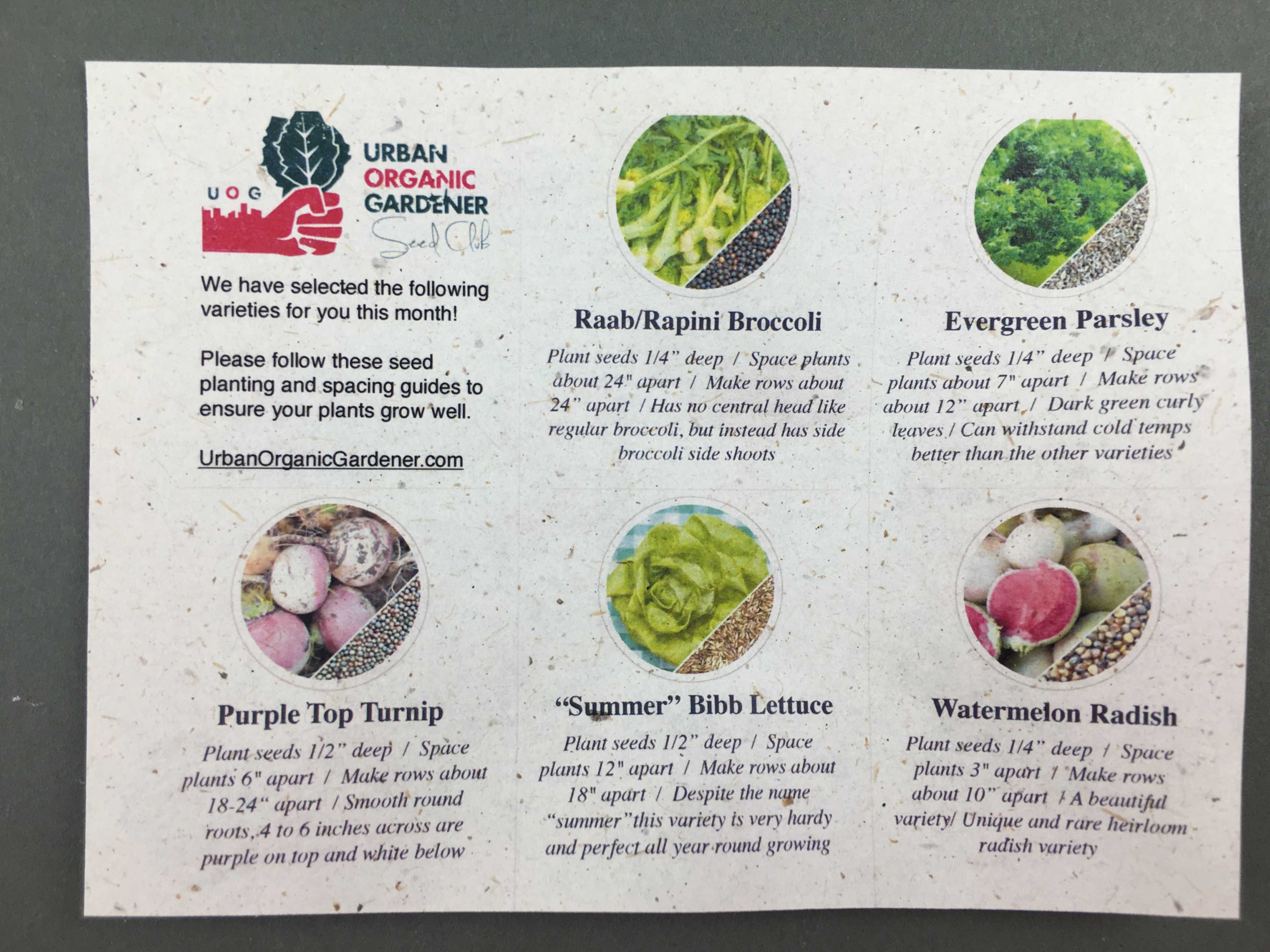 Urban Organic Gardener December 2016 Subscription Box Review + Coupon