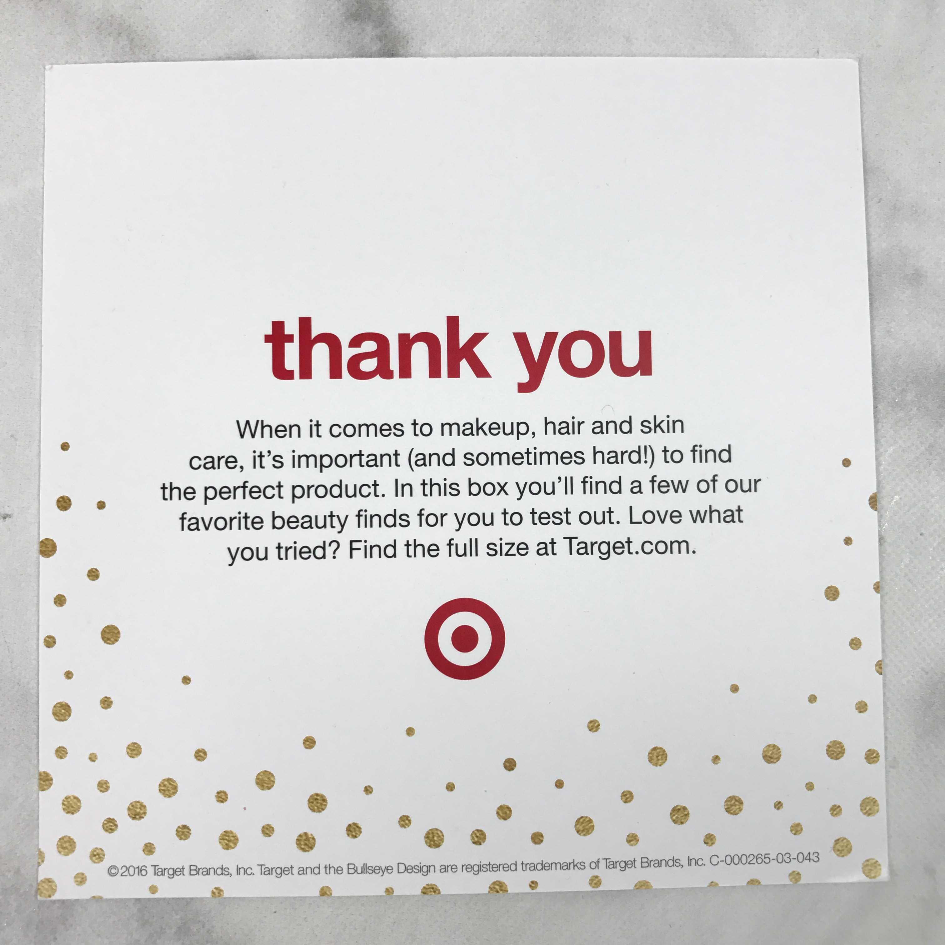 Target Beauty Box December 2016 Box Review - Mystery Box - Hello ...