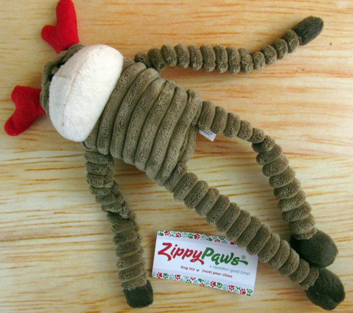 Zippy Paws Holiday Crinkle Reindeer Toy