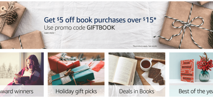 Amazon Deal: $5 Off Any Book Purchase $15+!