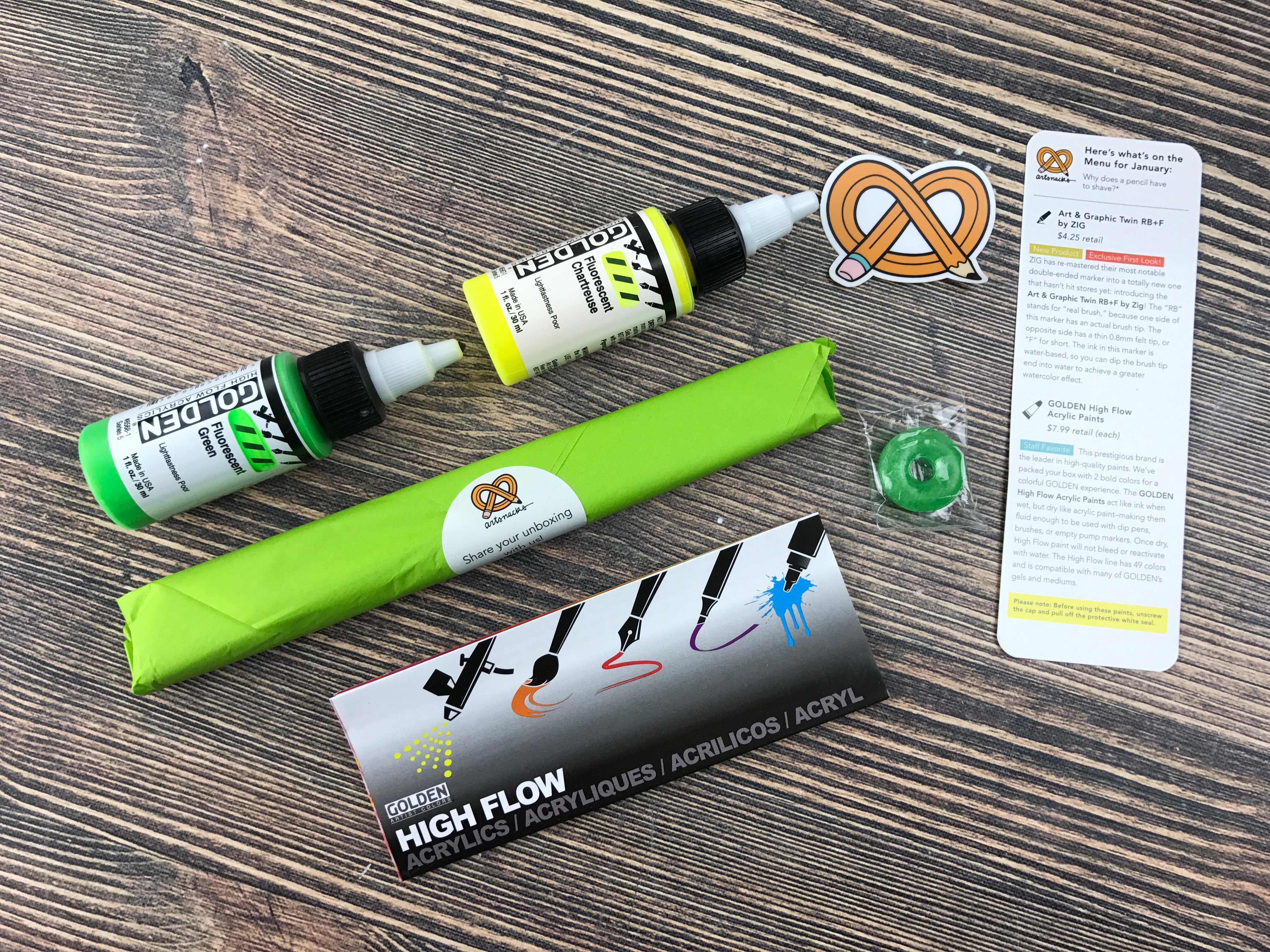 Art Snacks January 2017 Subscription Box Review Hello Subscription