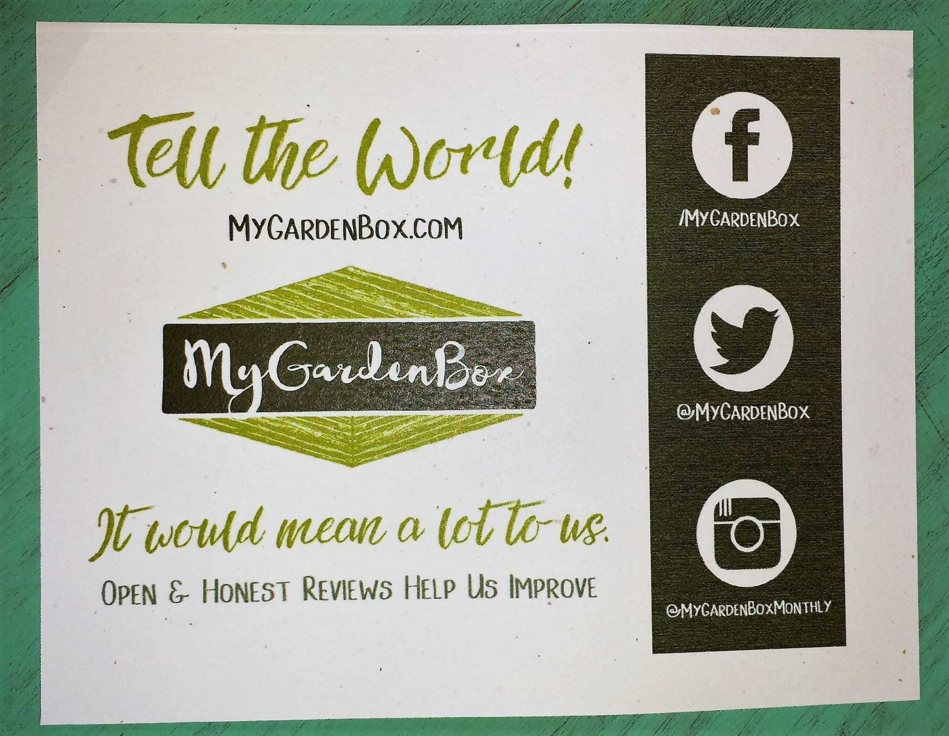 My Garden Box Subscription Review January 2017 hello subscription