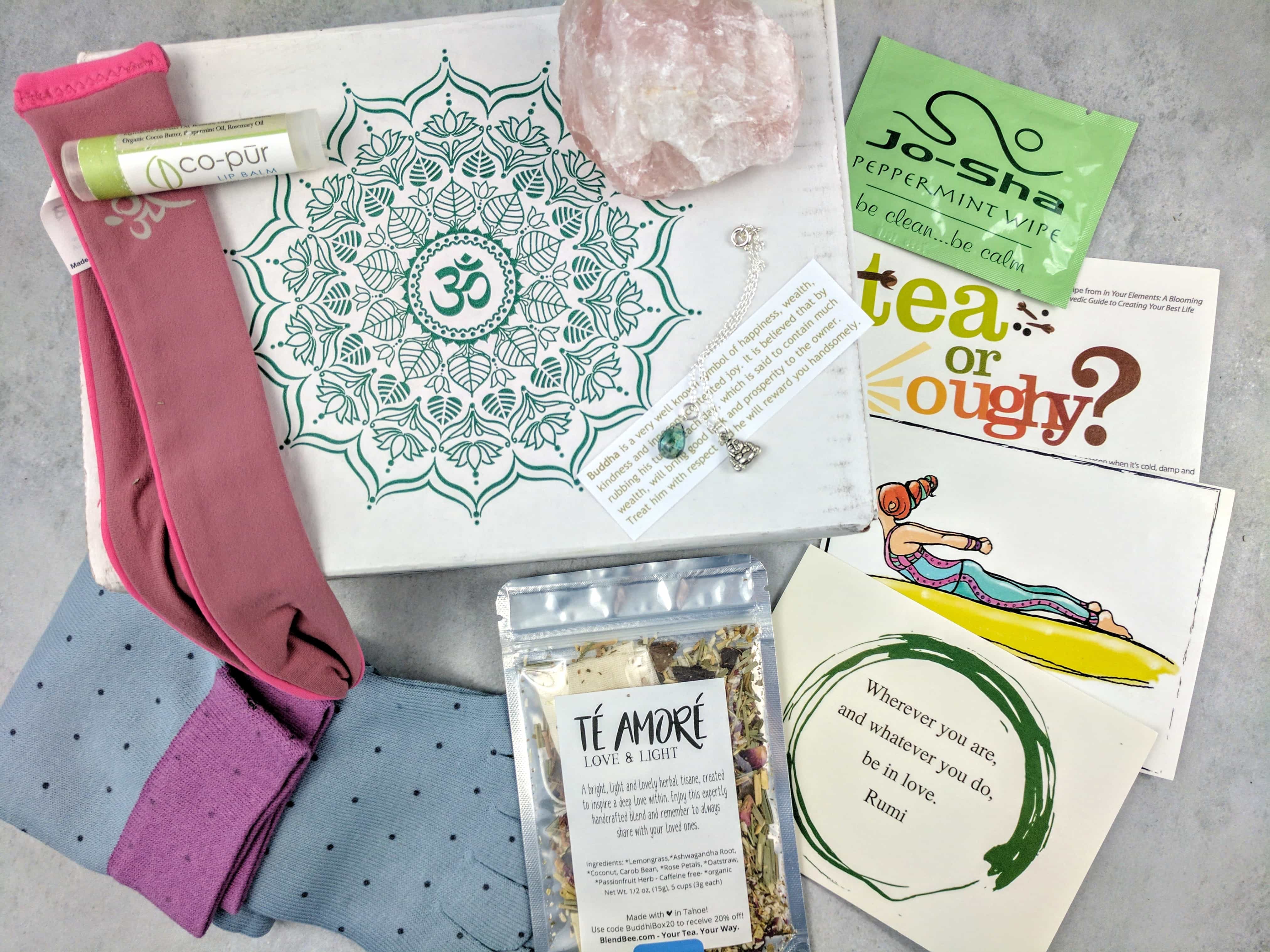 BuddhiBox Yoga Subscription Box Review + Coupon February 2017 Hello