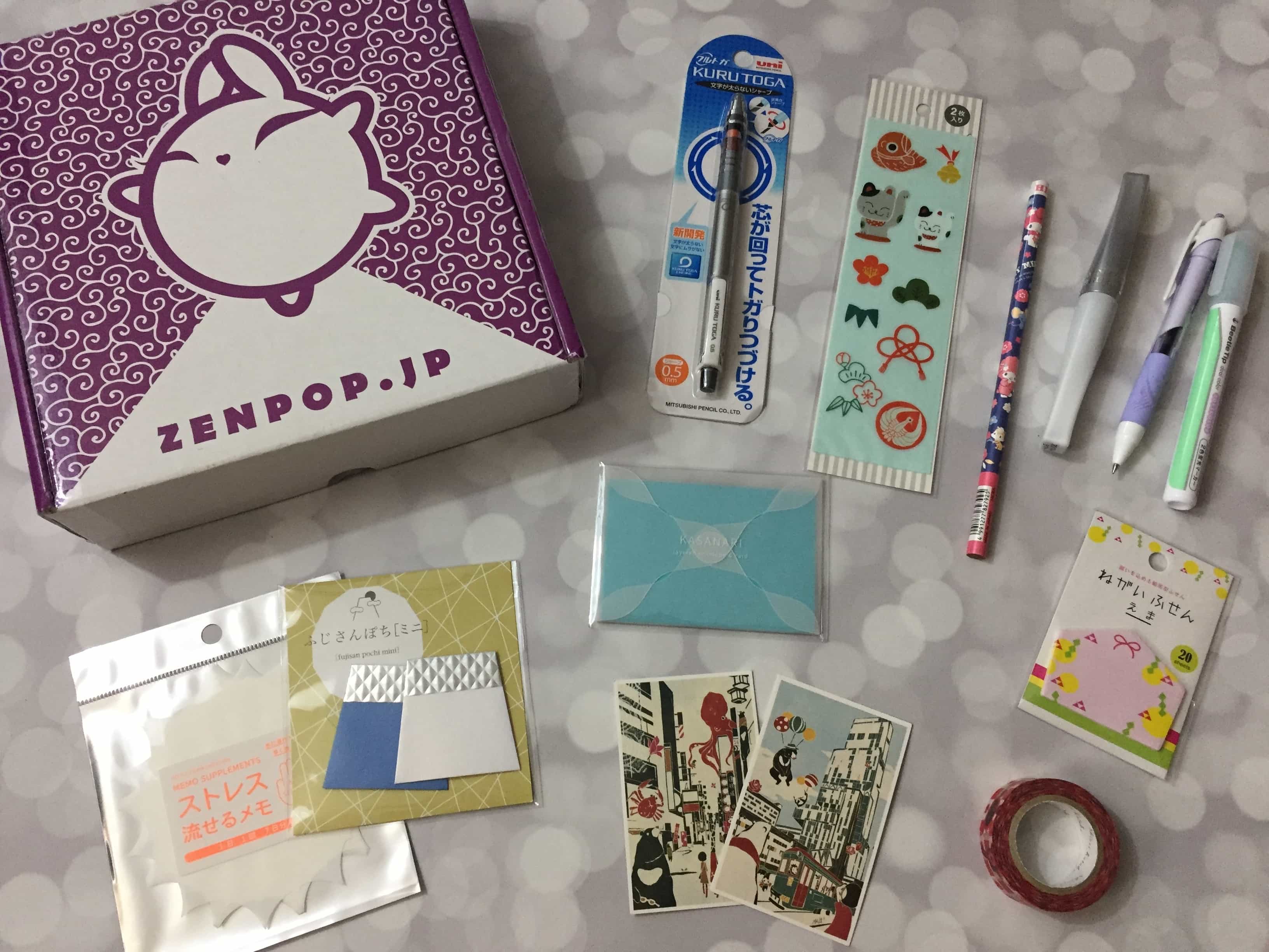 ZenPop Japanese Packs January 2017 Review - Stationery Box - Hello ...