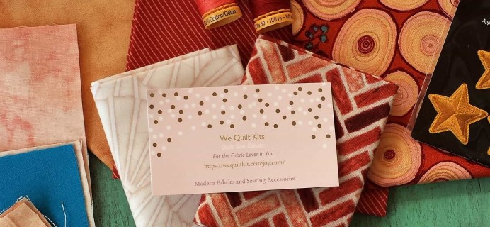 We Quilt Kit Mini Subscription Box Review & Coupon – March 2017