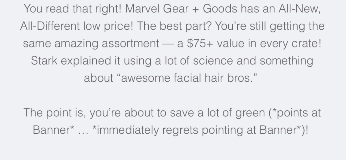 Loot Crate Marvel Gear + Goods Price Drop!