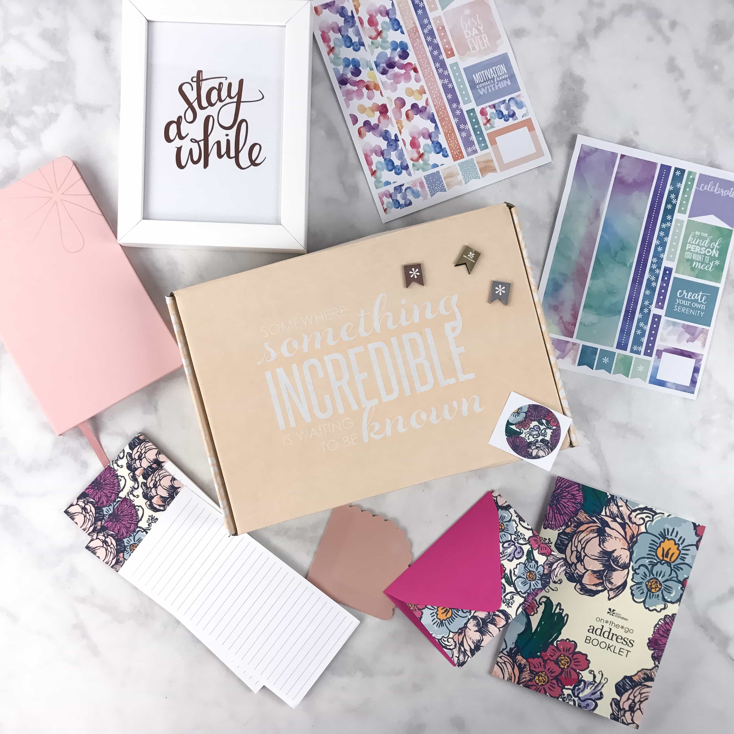 Erin Condren Seasonal Surprise Box Spring 2017 Box Review Hello