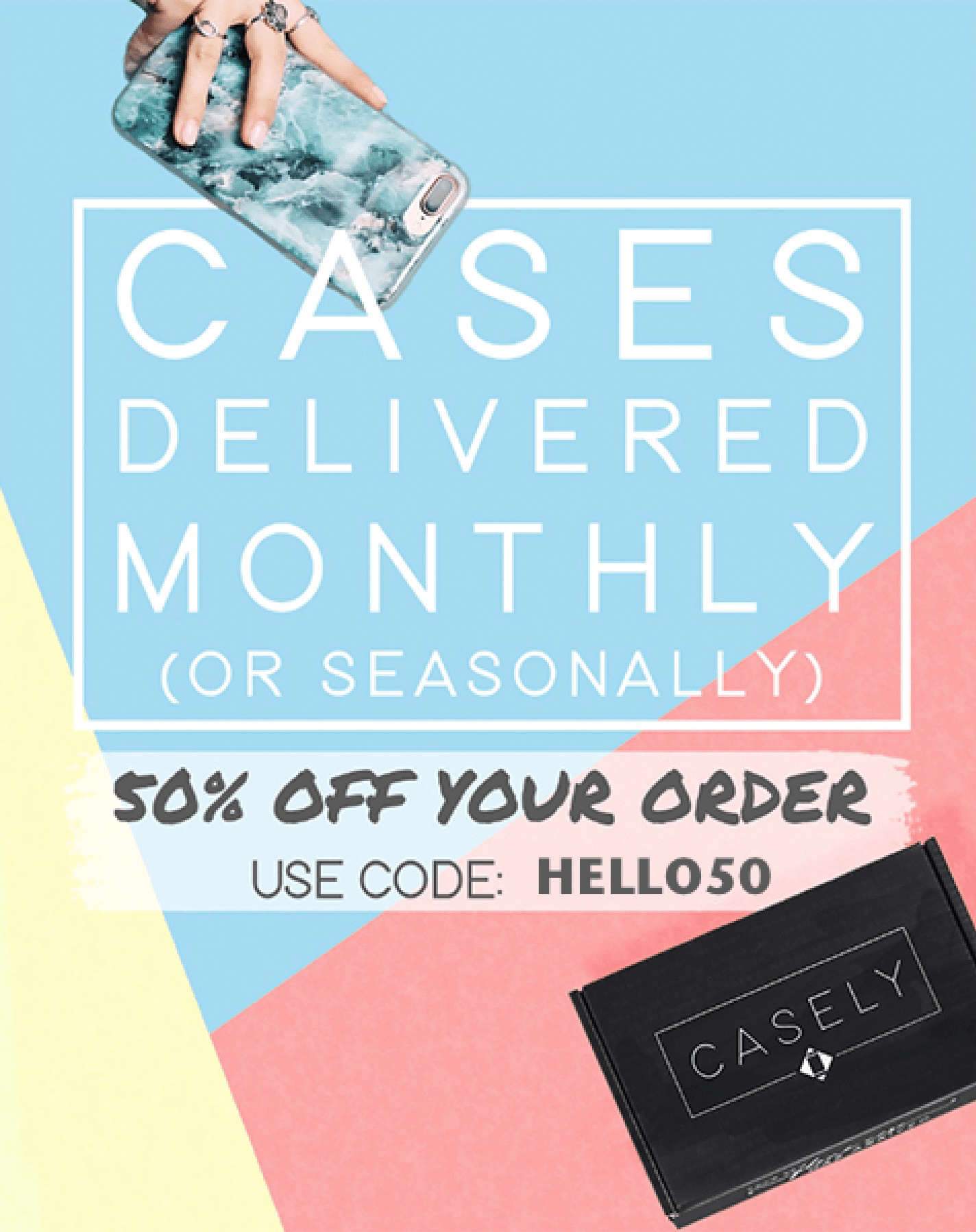 Casely Coupon 50 Off Your First Month! Hello Subscription