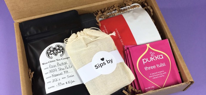 Sips by Tea Sample Box April 2017 Subscription Box Review + Coupon
